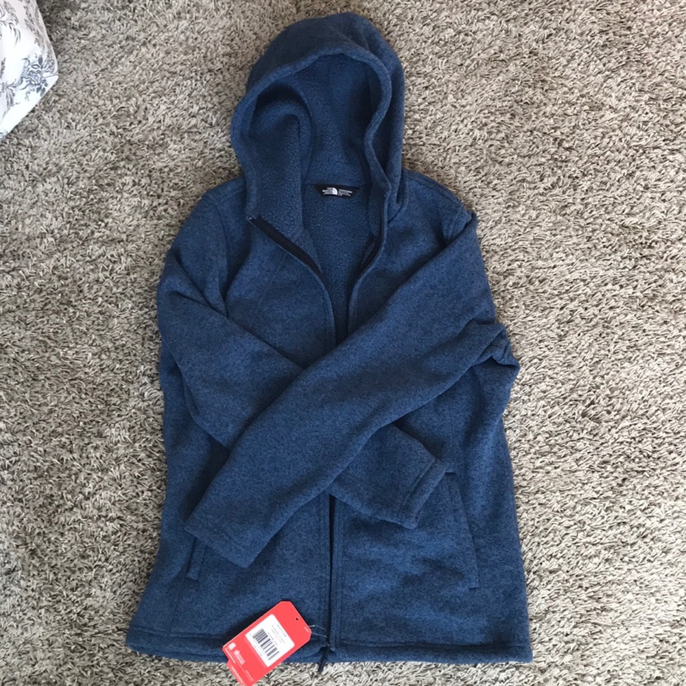 Blue North Face Zip-Up Hoodie